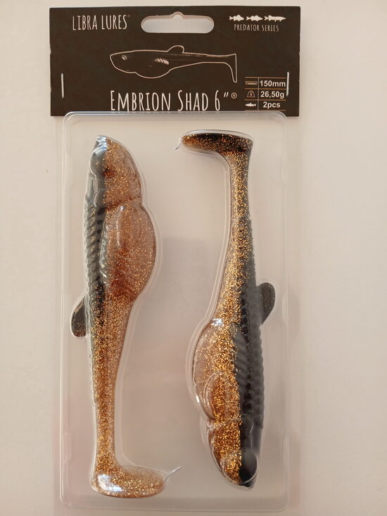 Embrion Shad 6"/150mm, 009-Gold , 23,5gr, 2psc/pack